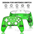 Controller di gioco verde trasparente per Nintendo Switch